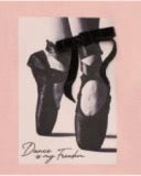 Pink t-shirt for girls with ballet shoes print