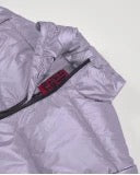 Silver padded jacket for girls with front zipper