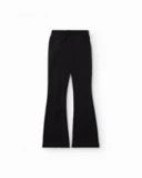 Girls’ black flared trousers with gold buttons