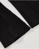 Girls’ black flared trousers with gold buttons