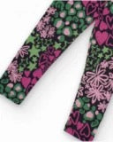 Girls’ multicolor leggings with hearts and flowers print