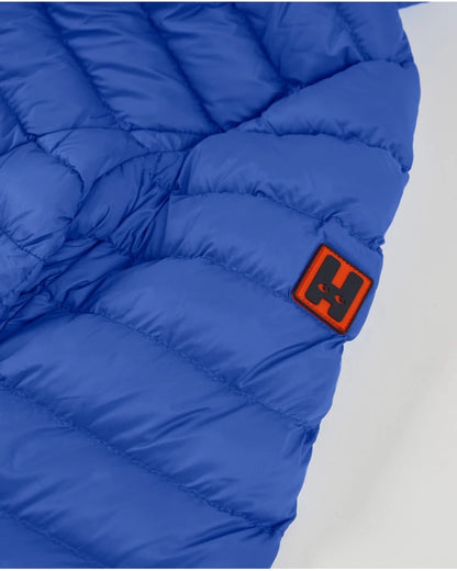Padded jacket for boy blue with hood