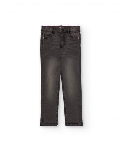 Faded black denim pants for boys