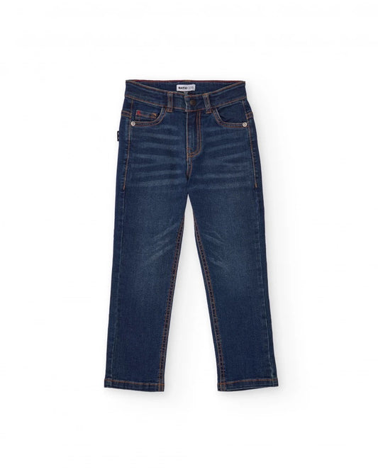 Dark blue long jeans for boys