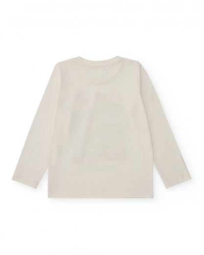 Off-white long sleeve t-shirt with rock dog print