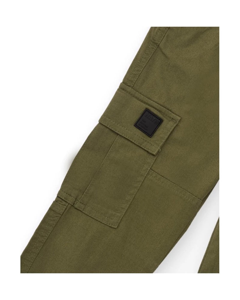 Boys' cargo pants in military green