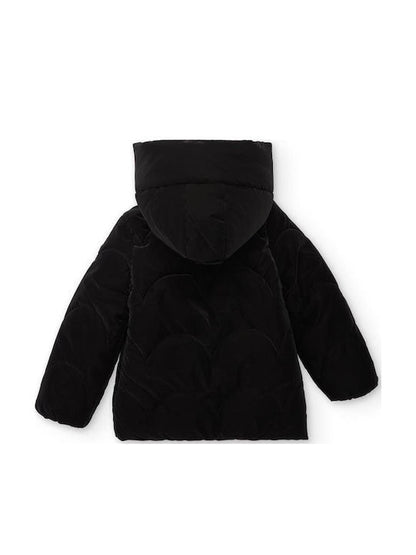 Nath KidsΠαιδικό Παλτό με Επένδυση & Κουκούλα Black