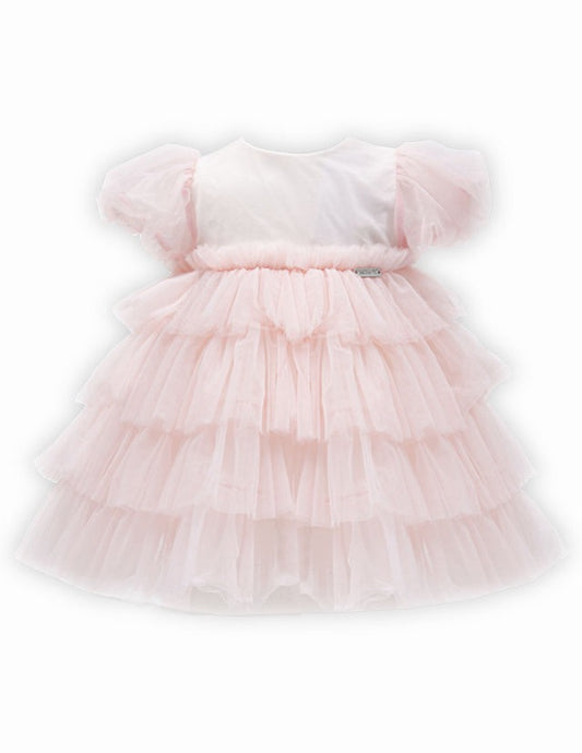 ruffled tulle dress