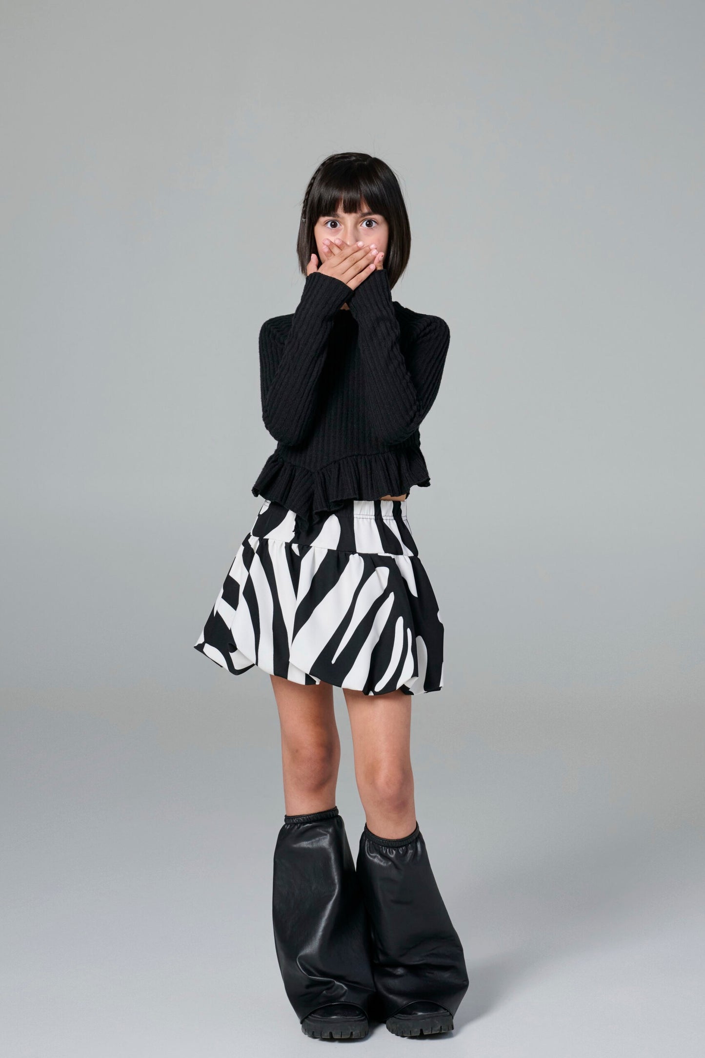 Melin Rose Φούστα balloon digital print zebra