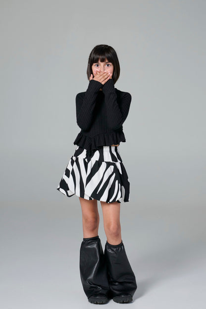 Melin Rose Φούστα balloon digital print zebra