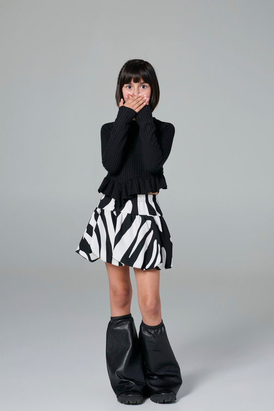 Melin Rose Φούστα balloon digital print zebra