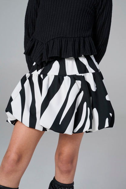 Melin Rose Φούστα balloon digital print zebra