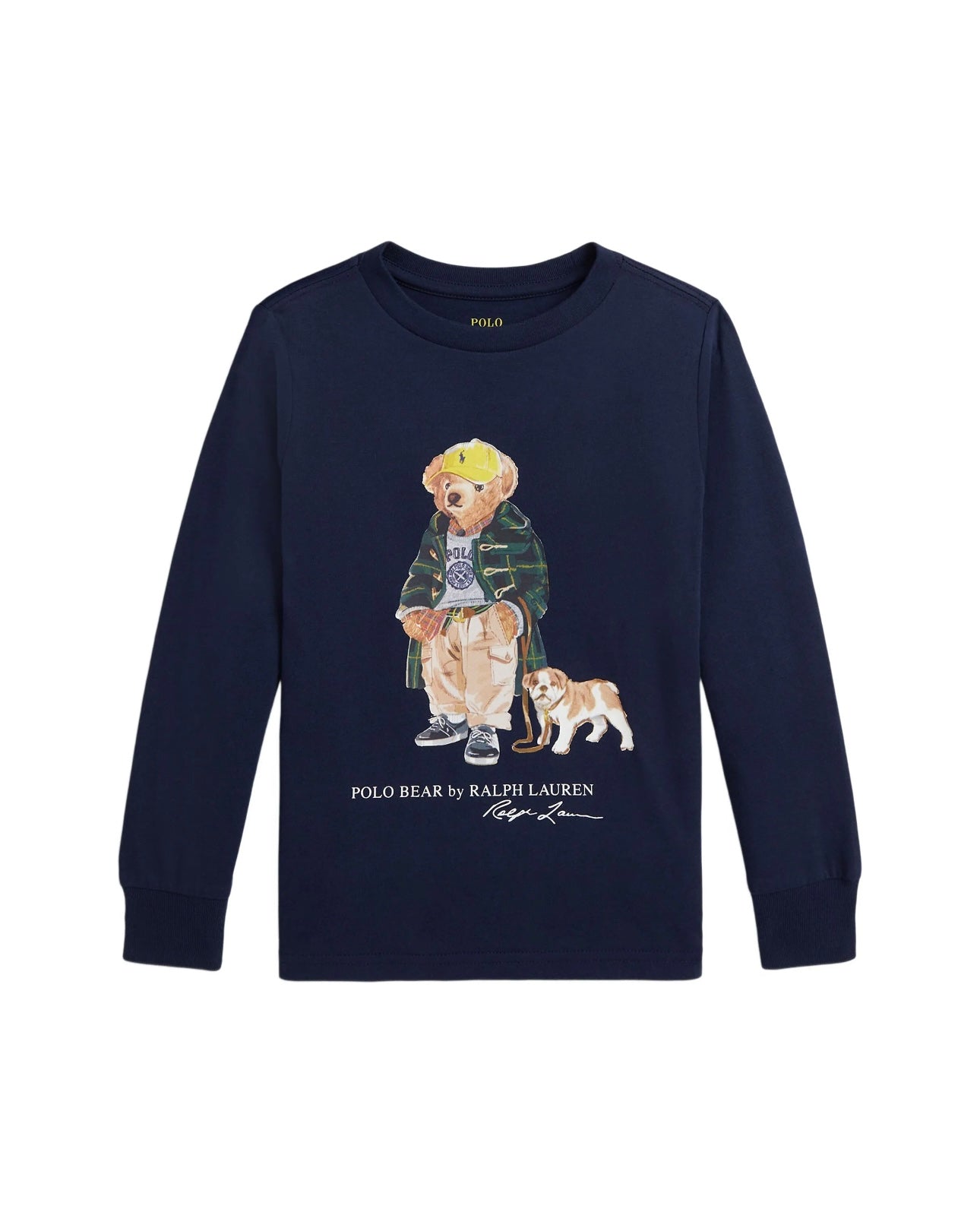 Polo Ralph Lauren Blue Boys Bear Graphic Print Long Sleeve T-Shirt